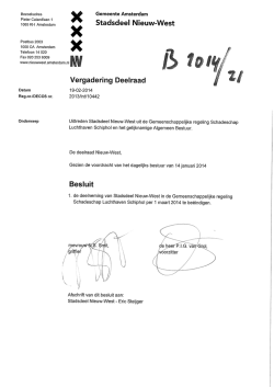 b 2014_21 Uittreden SDNW uit de Gemeenschappelijke Regeling