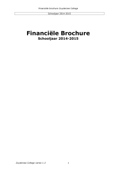 financiële brochure 2014-2015