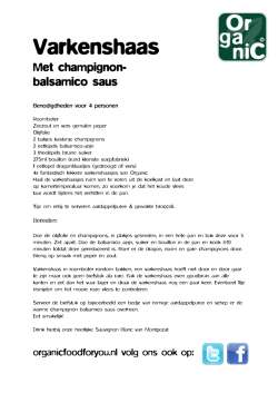 Download recept in - Organic food for You