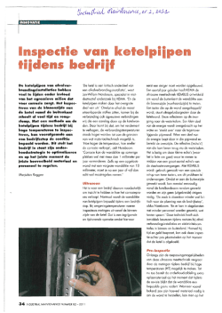Inspectie van ketelpijpen tijdens bedrijf