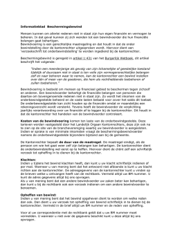Informatieblad Beschermingsbewind