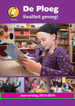 Jaarverslag 2013-2014 - De Ploeg