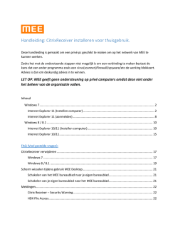 Handleiding: CitrixReceiver installeren voor thuisgebruik.