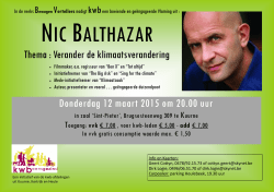 Nic Balthazar - 12 maart - kwb heule