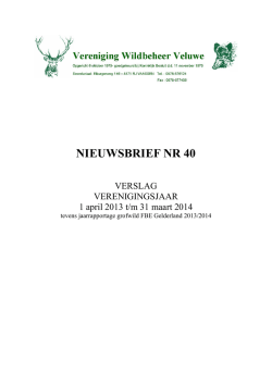Jaarrapportage grofwild 2013 2014