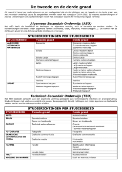 Overzichtsblad 2de 3de graad