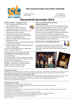 Nieuwsbrief december 2014 - Sint