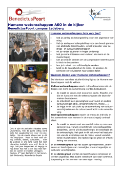 Humane wetenschappen ASO in de kijker
