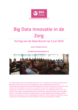 Verslag Big Data Innovatie in de Zorg