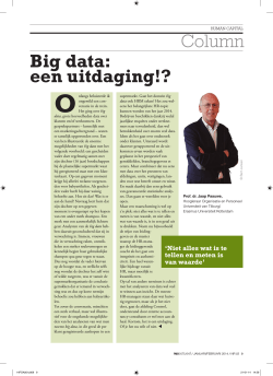 Column Big data: een uitdaging!?