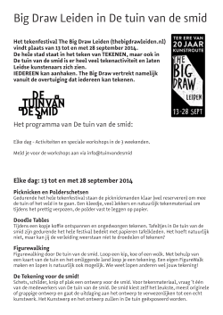 the big draw flyer - De tuin van de smid