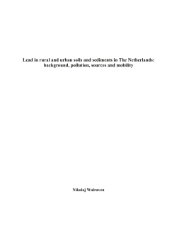 Lead in rural and urban soils and sediments in - VU