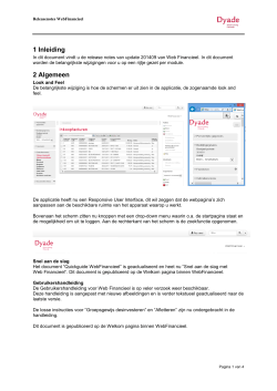Releasenotes WebFinancieel 2014-09