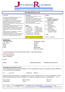 inschrijfformulier - Judoschool Ron van Raaphorst