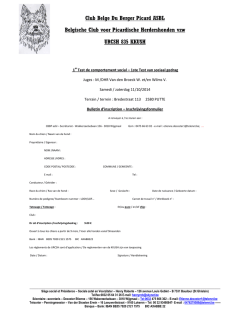 inschrijving - Belgische Club van de Picardische Herdershonden