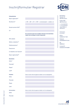 Inschrijfformulier Registrar