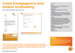 Juiste klantgegevens door heldere briefmailing