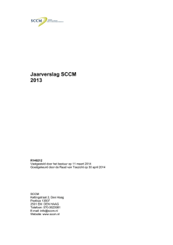 Jaarverslag SCCM 2013