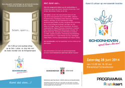 Het programmaboekje van 2014 nog eens terug zien?