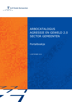 Portalboekje Arbocatalogus agressie en geweld 2.0