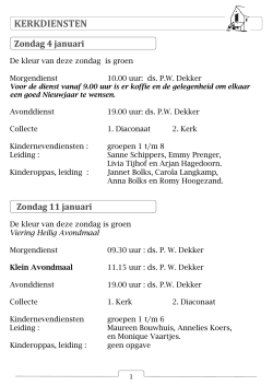 Het kerkblad van 31-12-2014 - Gereformeerde Kerk Wierden