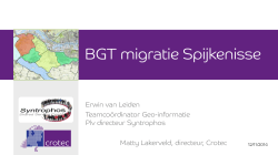 Workshop 5: BGT migratie Spijkenisse