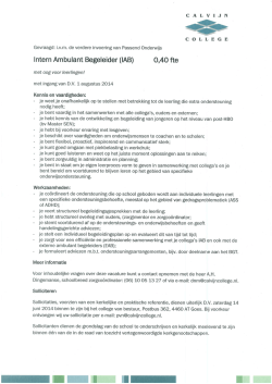 Intern Ambulant Begeleider (iAB) 0,40fte