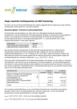 Hoge resolutie luchtopnamen en BGT-kartering