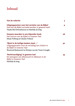 Met Andere Woorden Najaar 2014 - Nederlands Bijbelgenootschap