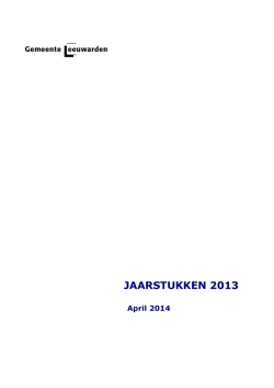 JAARSTUKKEN 2013 - Gemeente Leeuwarden