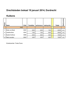 DRECHTSTEDEN BOKAAL protocol 2014