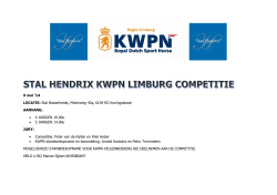 Startlijst - KWPN Limburg