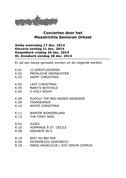Concerten door het Maastrichts Senioren Orkest