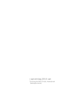 Jaarverslag 2013 van