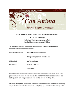 CON ANIMA ZINGT IN DE SINT JOZEFKATHEDRAAL olv Jan Verbogt