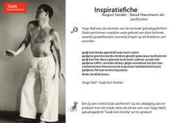 Hugo Ball - geluidsgedichten - inspiratiefiche