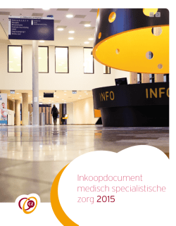 Inkoopdocument medisch specialistische zorg 2015