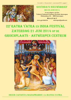 22e ratha yatra en india festival zaterdag 21 juni 2014 op de