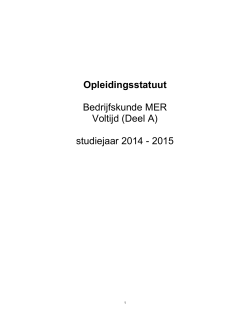 OS en OER Bedrijfskunde MER 2014-2015