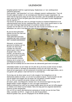UILENSHOW - vogelmagazine.nl