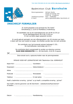 Inschrijf formulier