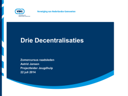 Inleiding over decentralisatiedossiers