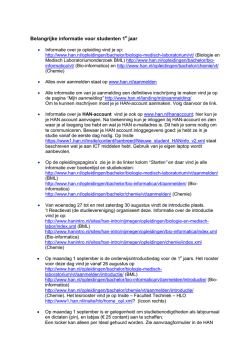 Informatie 1e jaars