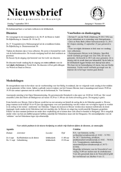 Nieuwsbrief - Hervormd Reeuwijk