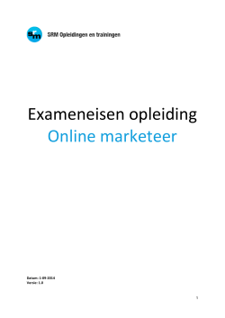 Exameneisen opleiding Online marketeer