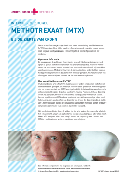 Methotrexaat (MTX) bij de ziekte van Crohn