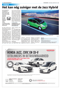 HONDA JAZZ, CIVIC EN CR