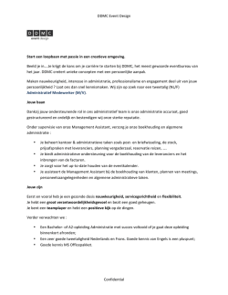 DDMC Event Design Confidential Start een loopbaan met passie in