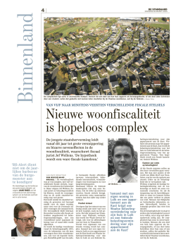 Nieuwe woonfiscaliteit is hopeloos complex