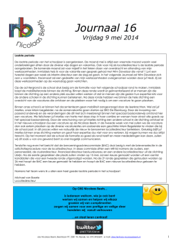 Journaal 16 Vrijdag 9 mei 2014